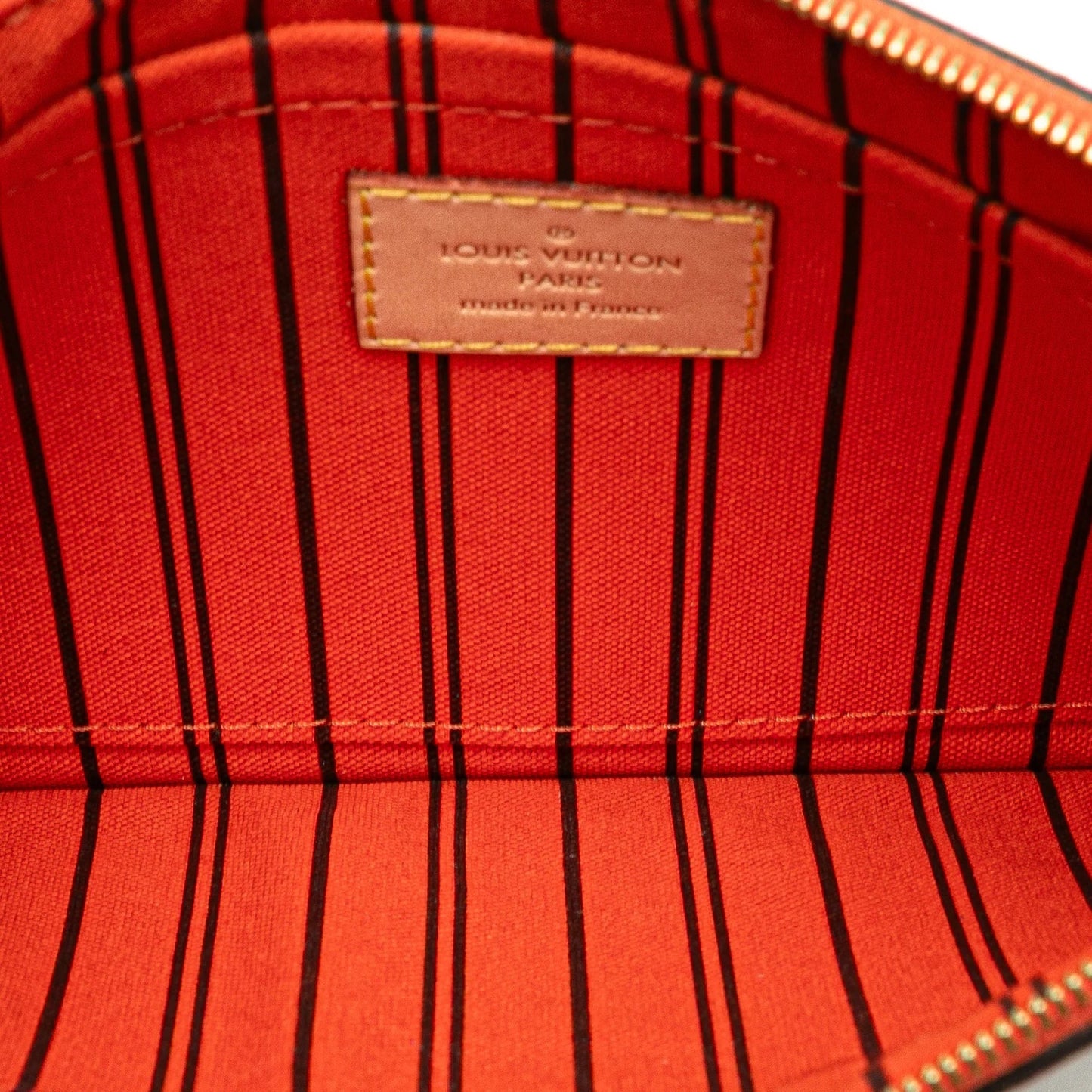 Brown Louis Vuitton Monogram Neverfull Pouch