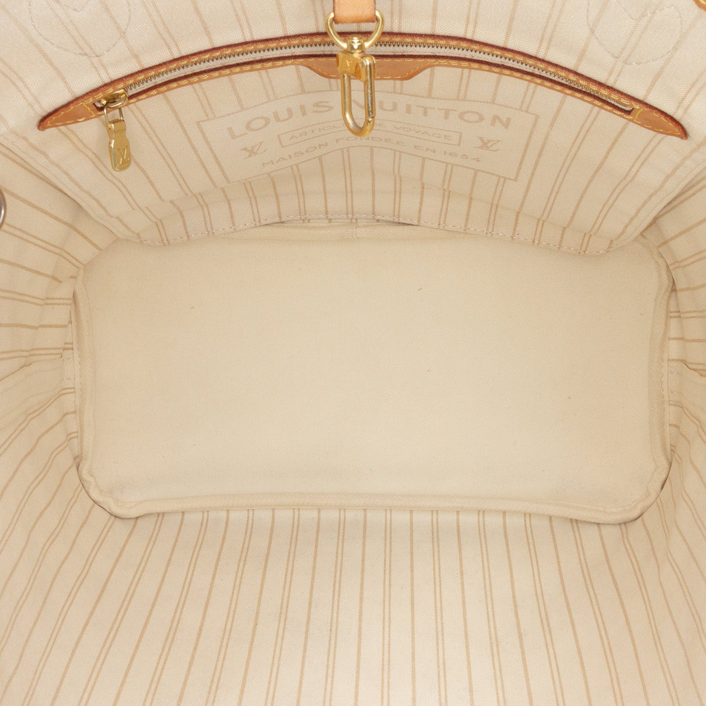 White Louis Vuitton Damier Azur Neverfull MM Tote Bag