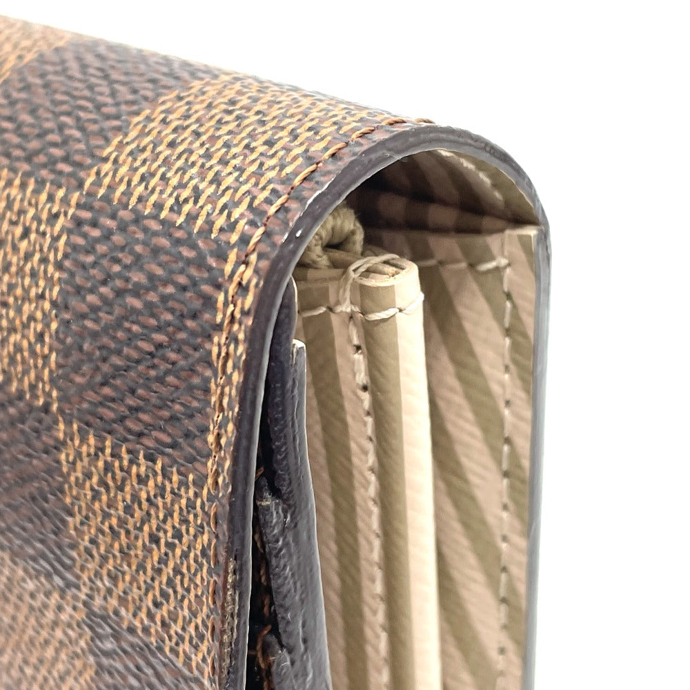 LOUIS VUITTON Long Wallet Purse N63179 Damier canvas Brown Damier Portefeuille Sarah Women