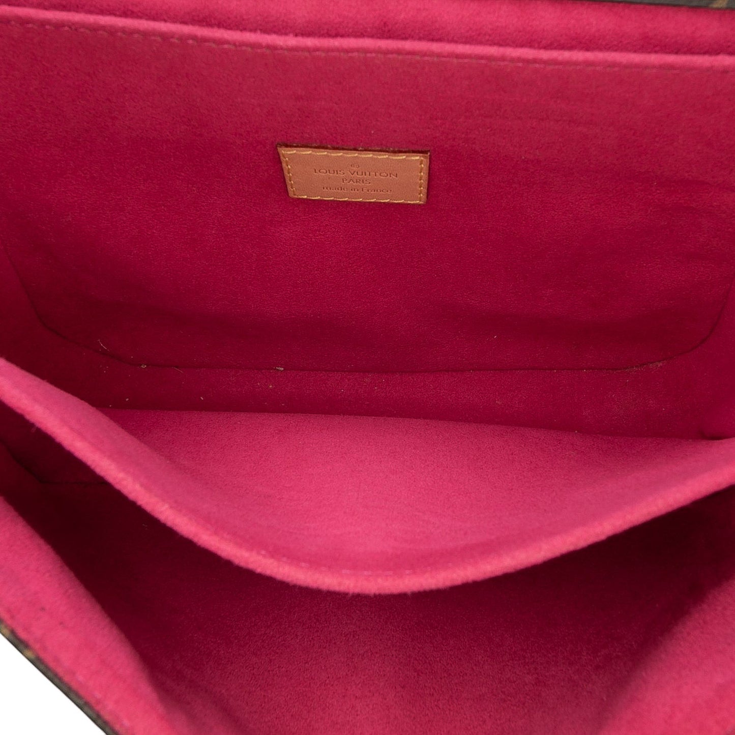 Brown Louis Vuitton Monogram Patches Pochette Metis Satchel