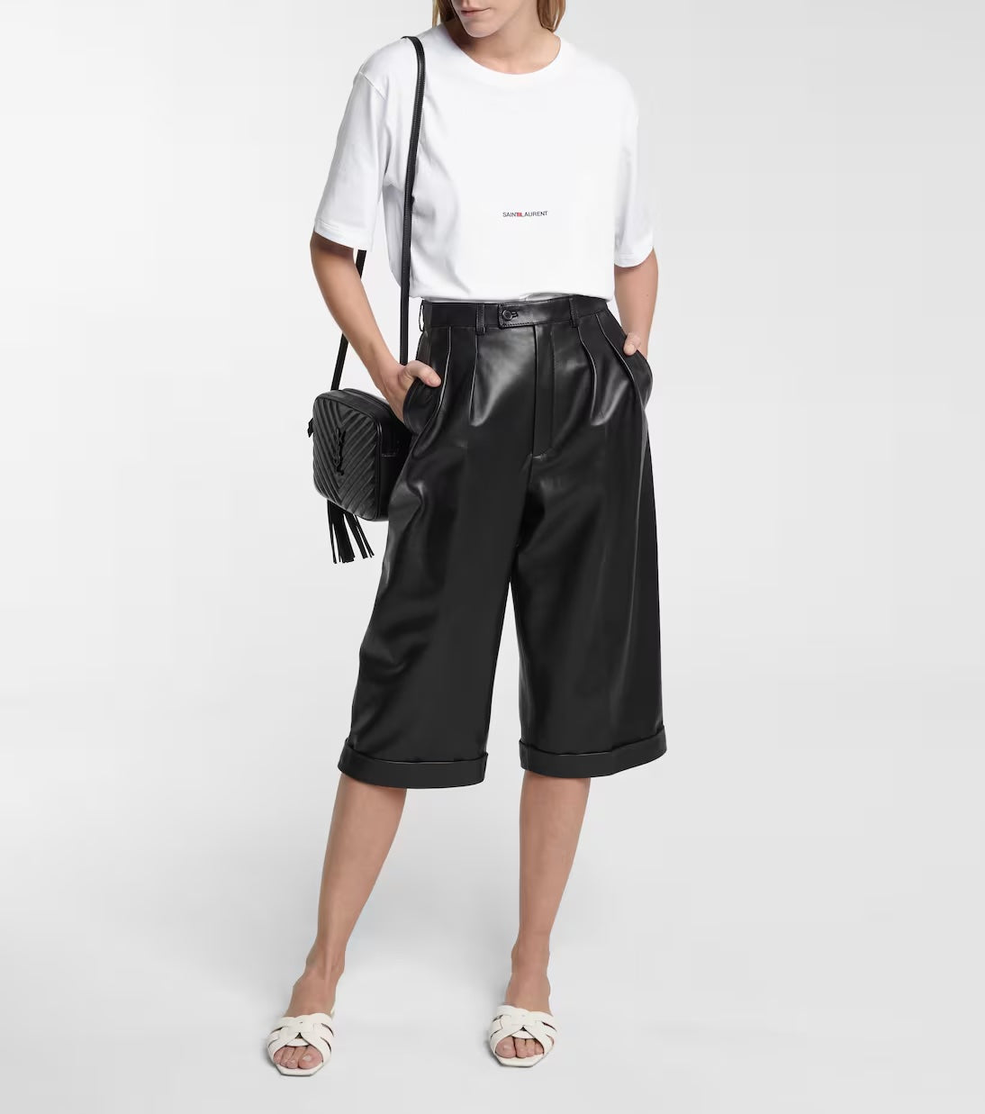 SAINT LAURENT TRIBUTE NU PIEDS FLAT SANDALS