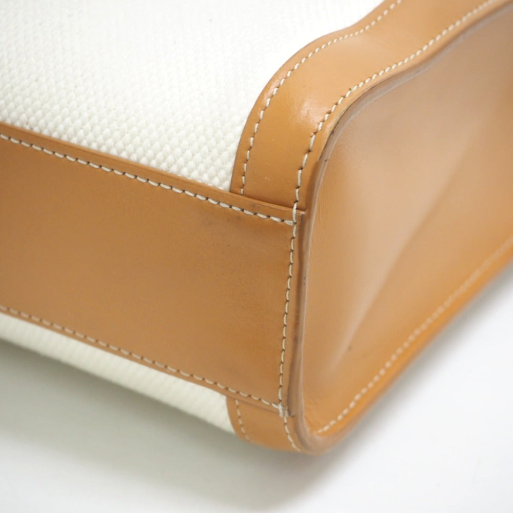 CELINE Handbag canvas beige Vertical hippopotamus