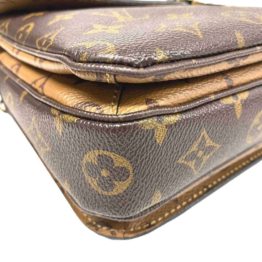 LOUIS VUITTON Shoulder Bag M44876 leather Brown Monogram reverse Pochette Metis MM Women
