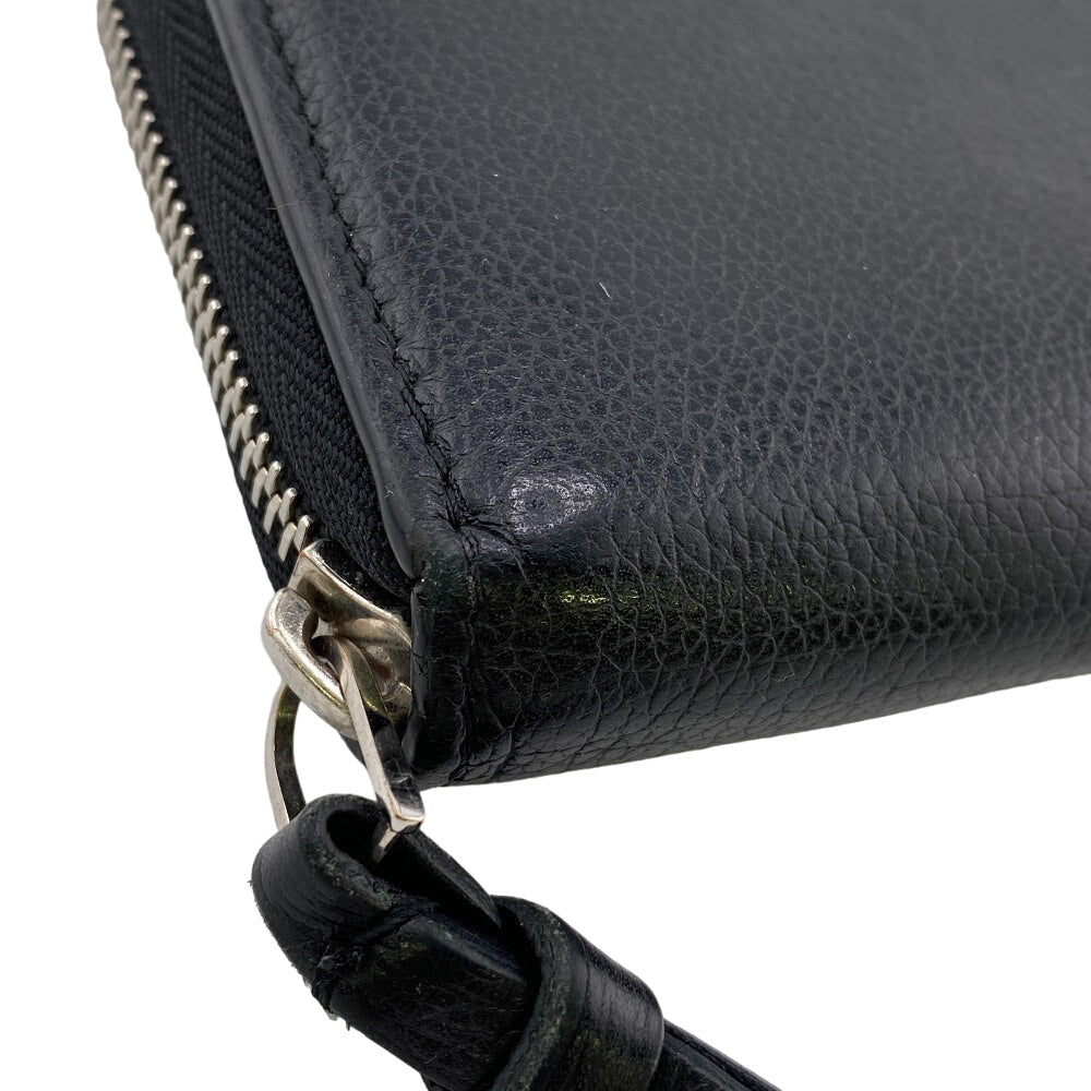 LOUIS VUITTON Long Wallet Purse M62622 leather black Zip Around LV Logo Zippy Lock Me mens
