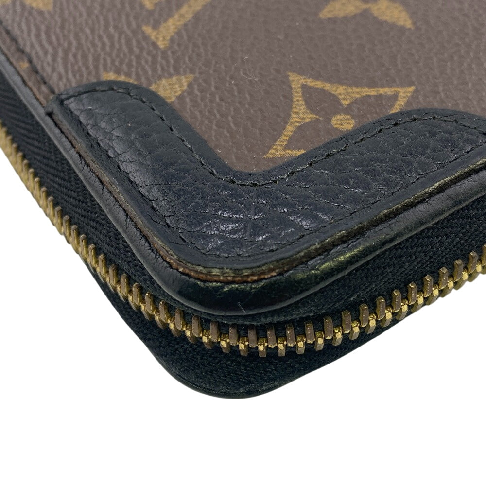 LOUIS VUITTON Long Wallet Purse M61855 leather Brown Zip Around Monogram Zippy wallet Retiro Women