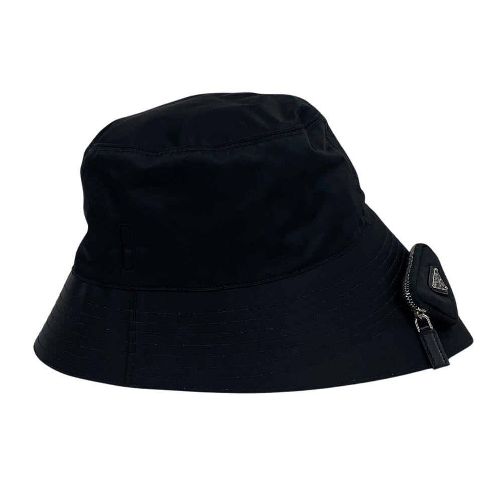 PRADA hat 2HC282 Nylon black Bucket hat polyamide unisex(Unisex) 59