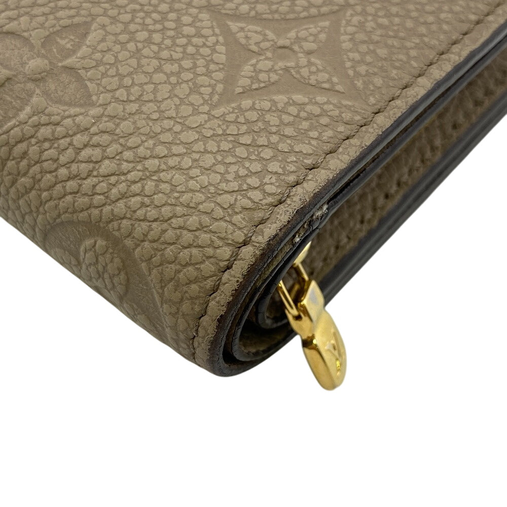 LOUIS VUITTON Tri-fold wallet M80152 leather beige Monogram Ann Platt Claire