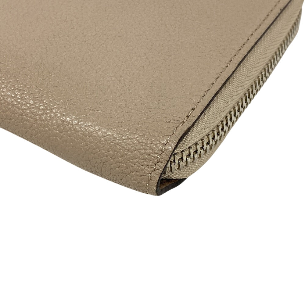 LOUIS VUITTON Long Wallet Purse leather beige L-shaped zipper Portefeuille M60147 Comet Parnassus Women