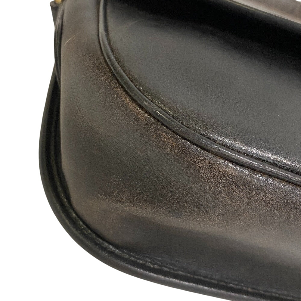 CELINE Shoulder Bag leather black Vintage Crossbody Triomphe