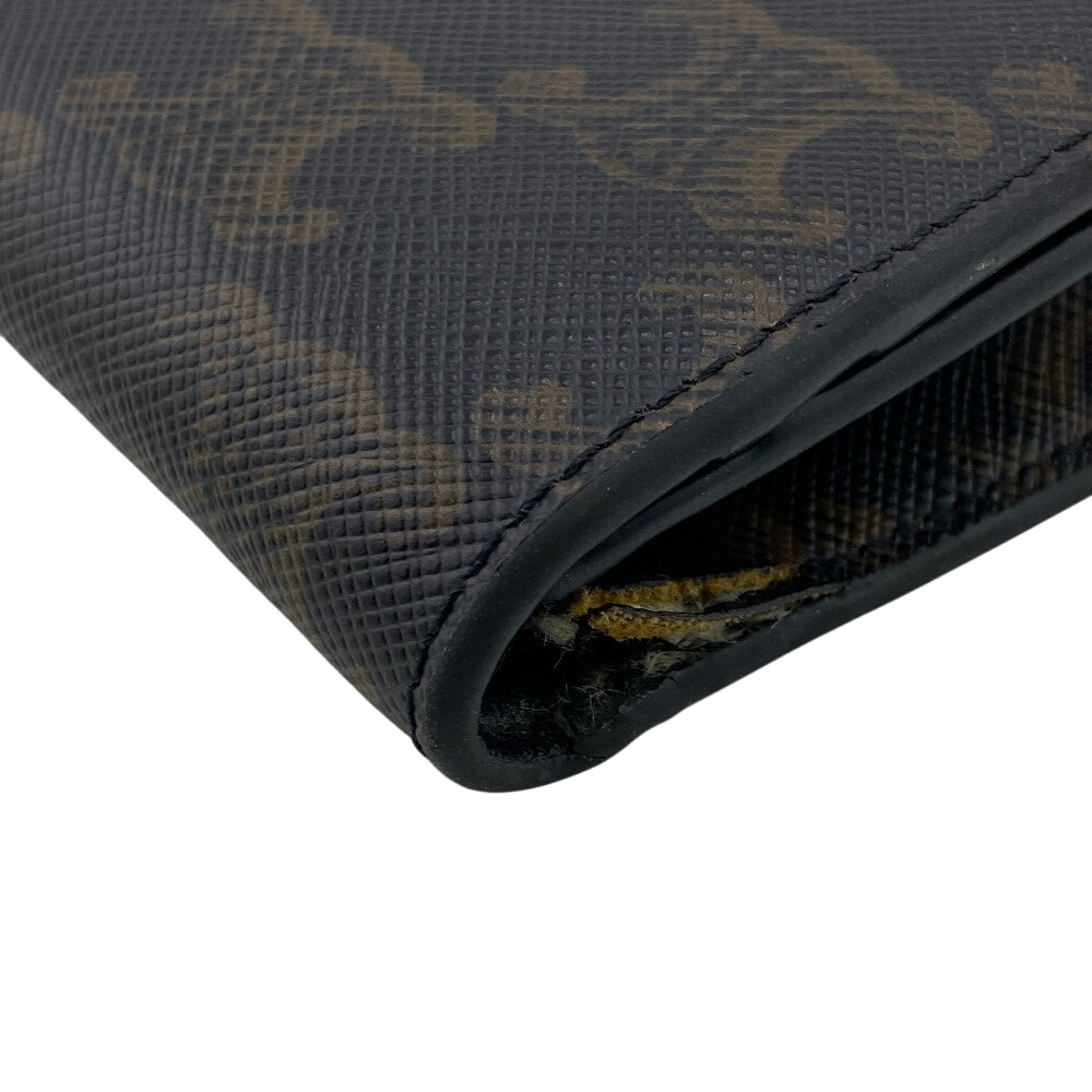 CELINE Card Case leather Brown Triomphe mens