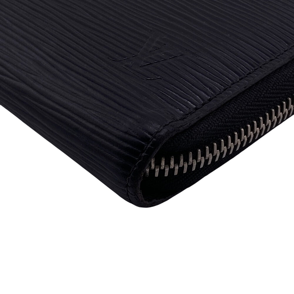 LOUIS VUITTON Long Wallet Purse M61857 leather black Zip Around Epi Zippy wallet mens(Unisex)