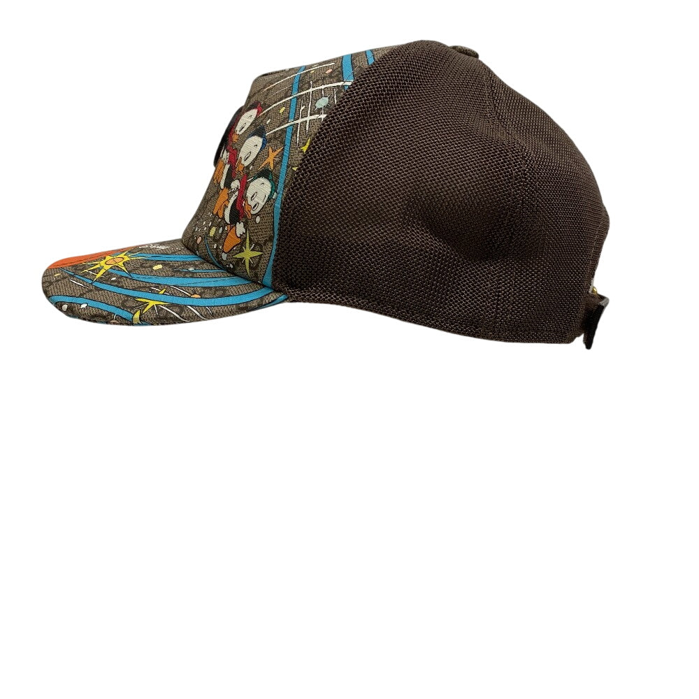 GUCCI cap 648843 GG Supreme canvas, leather Brown GG pattern Baseball cap M58cm