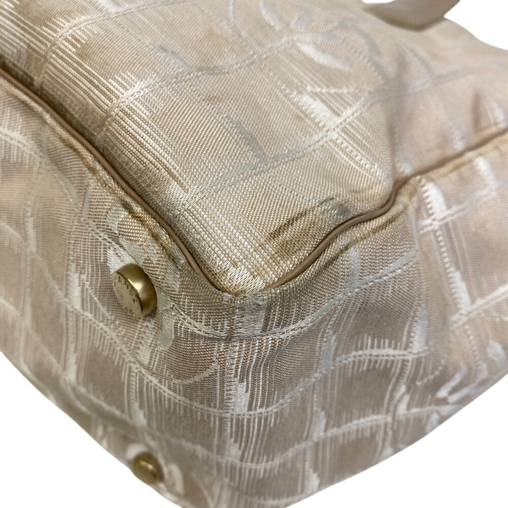 CHANEL Tote Bag Nylon, Leather beige New Travel Line Tote MM