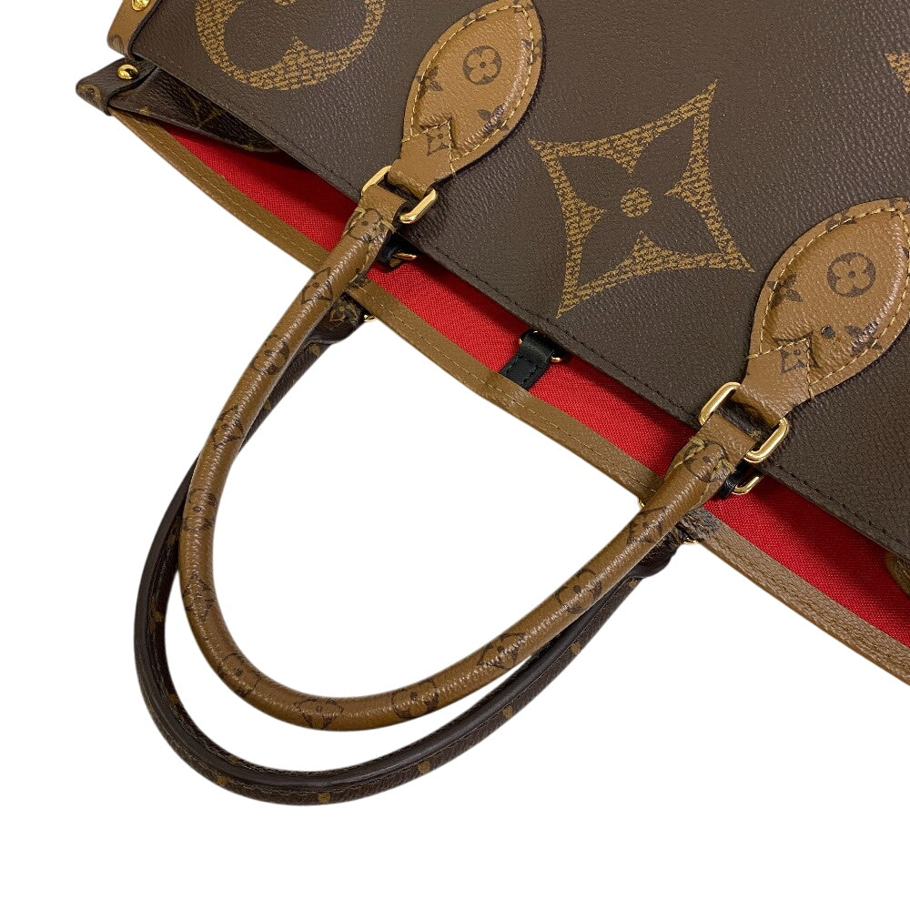 LOUIS VUITTON Tote Bag M45320 leather Brown Monogram Giant On-the-go GM
