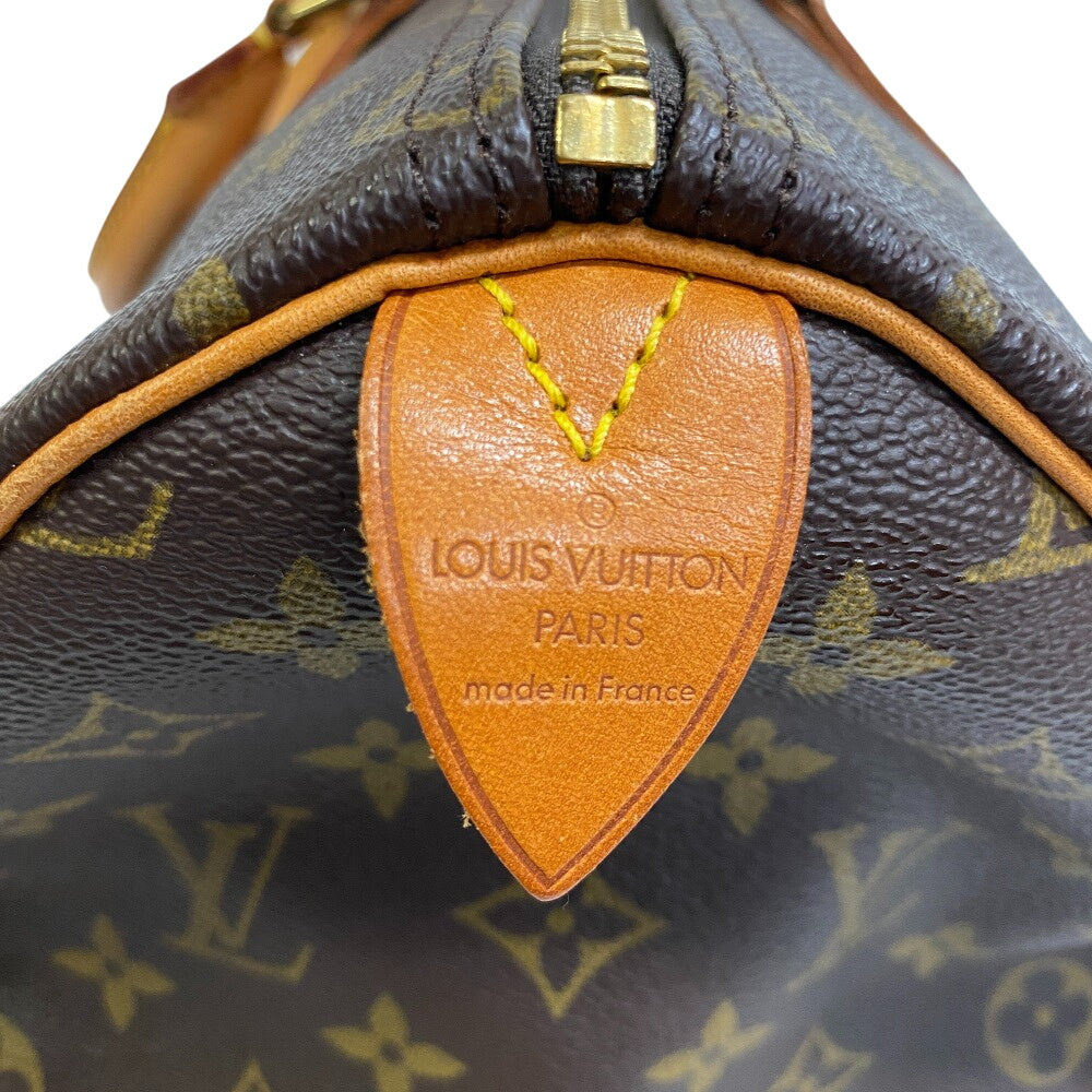 LOUIS VUITTON Boston Duffel bag M41524 leather Brown Monogram Speedy 35