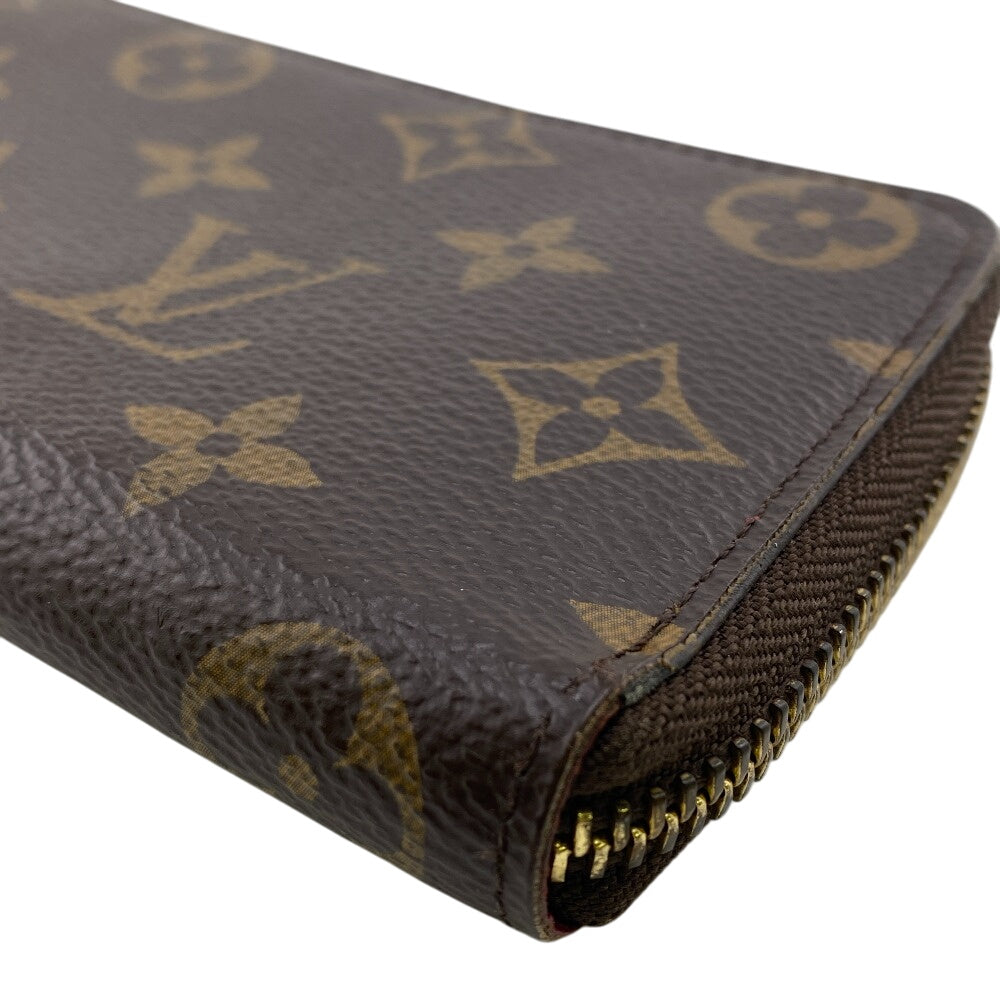 LOUIS VUITTON Long Wallet Purse M60742 leather Brown Monogram Portefeuille Clemence