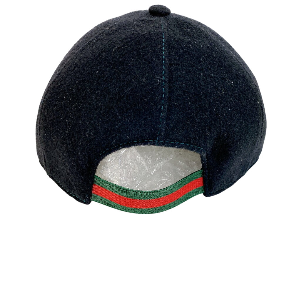 GUCCI cap wool black Sherry Line Interlocking G XL60