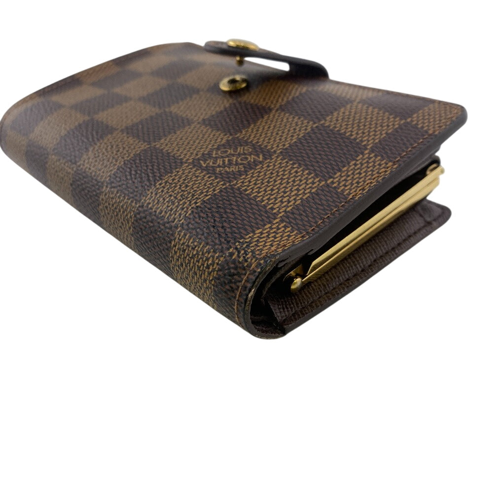 LOUIS VUITTON Bifold Wallet N61664 leather Brown Damier Portonet Bie Vienova