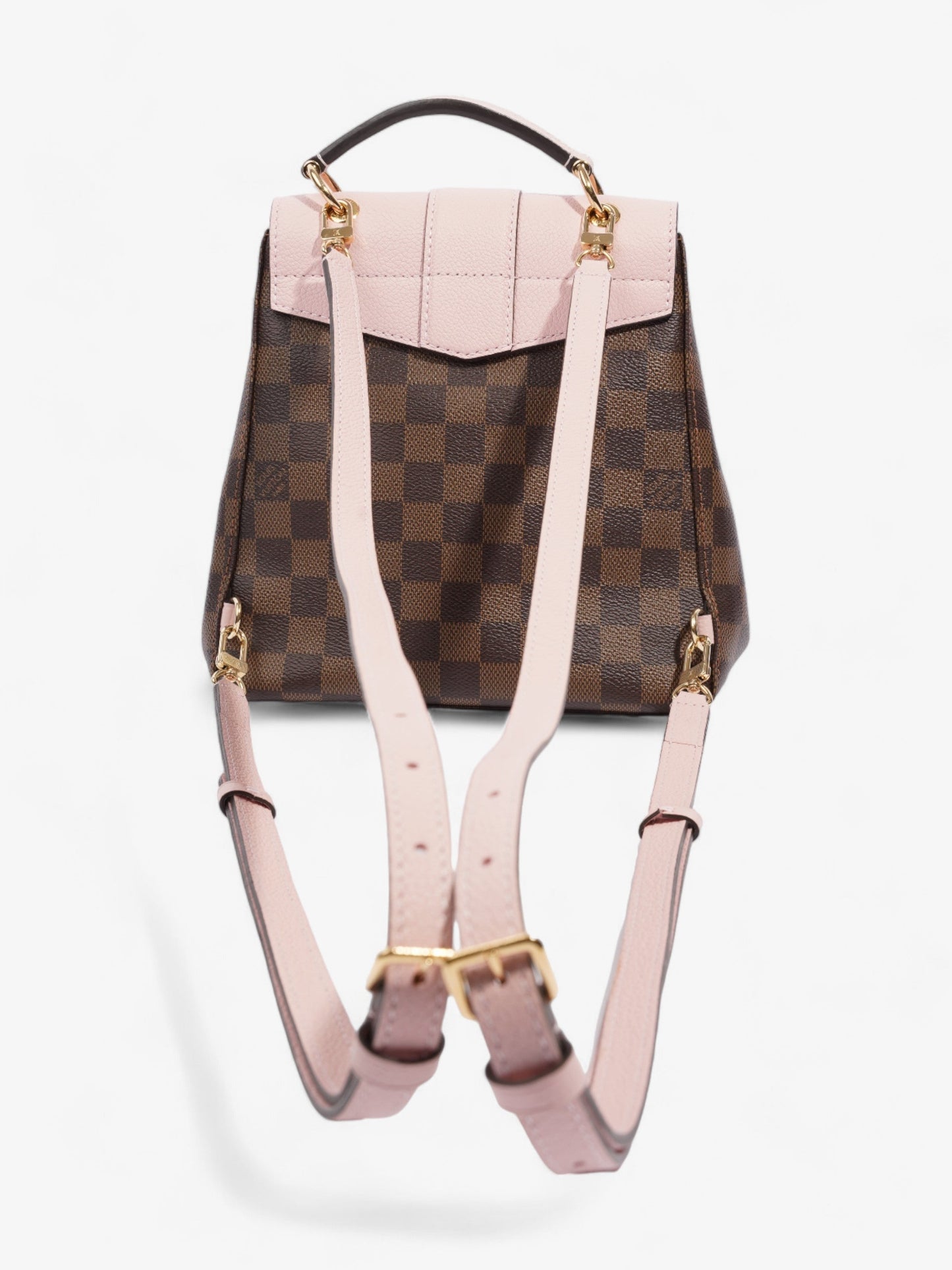 Louis Vuitton Clapton Backpack Damier Ebene / Pink Coated Canvas