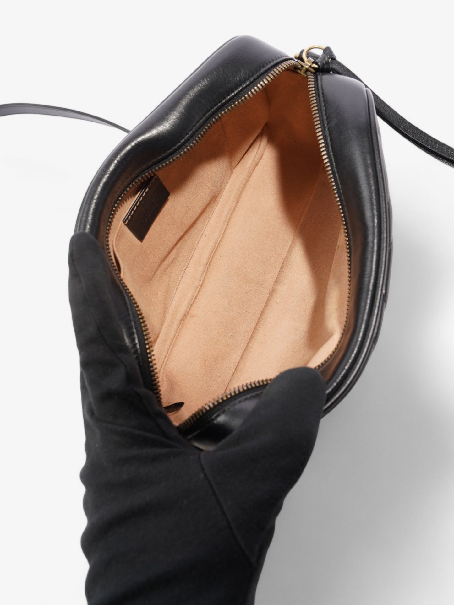 Gucci GG Marmont Black Matelasse Leather Small