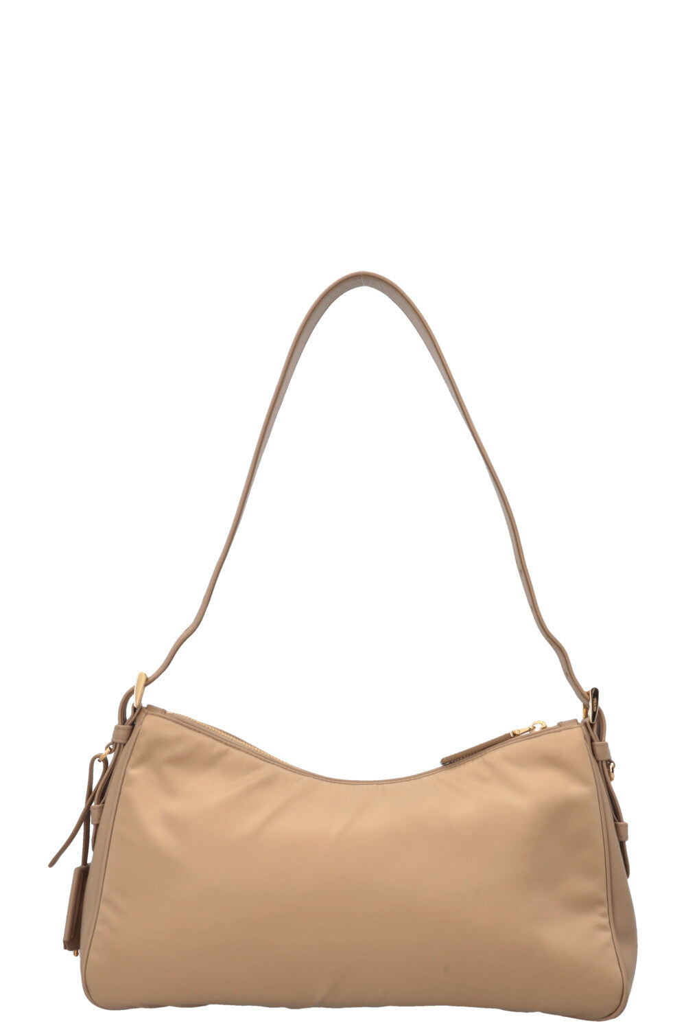 PRADA Aimée Large Re-Nylon Shoulder Bag Beige