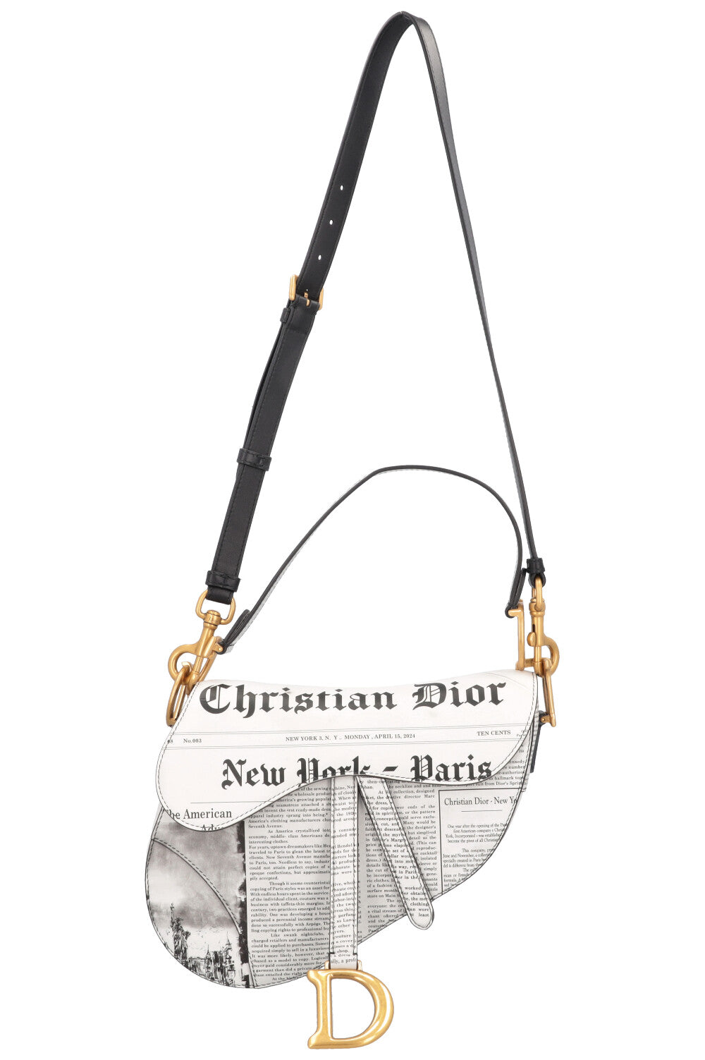 CHRISTIAN DIOR Saddle Bag Newspaper