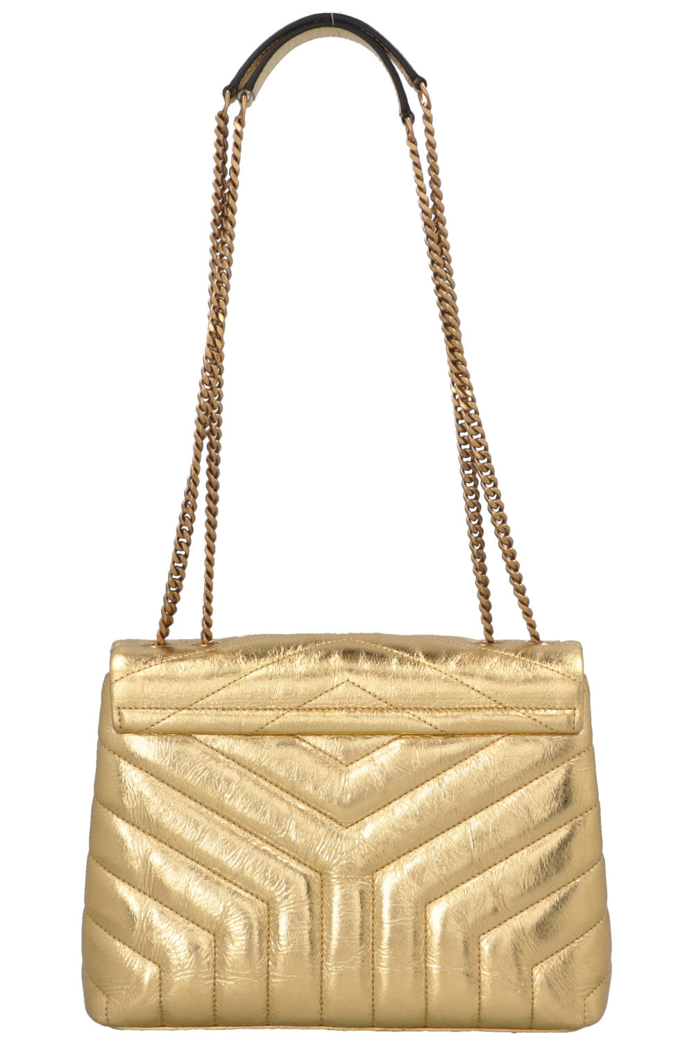 SAINT LAURENT Small Loulou Crossbody Bag Gold