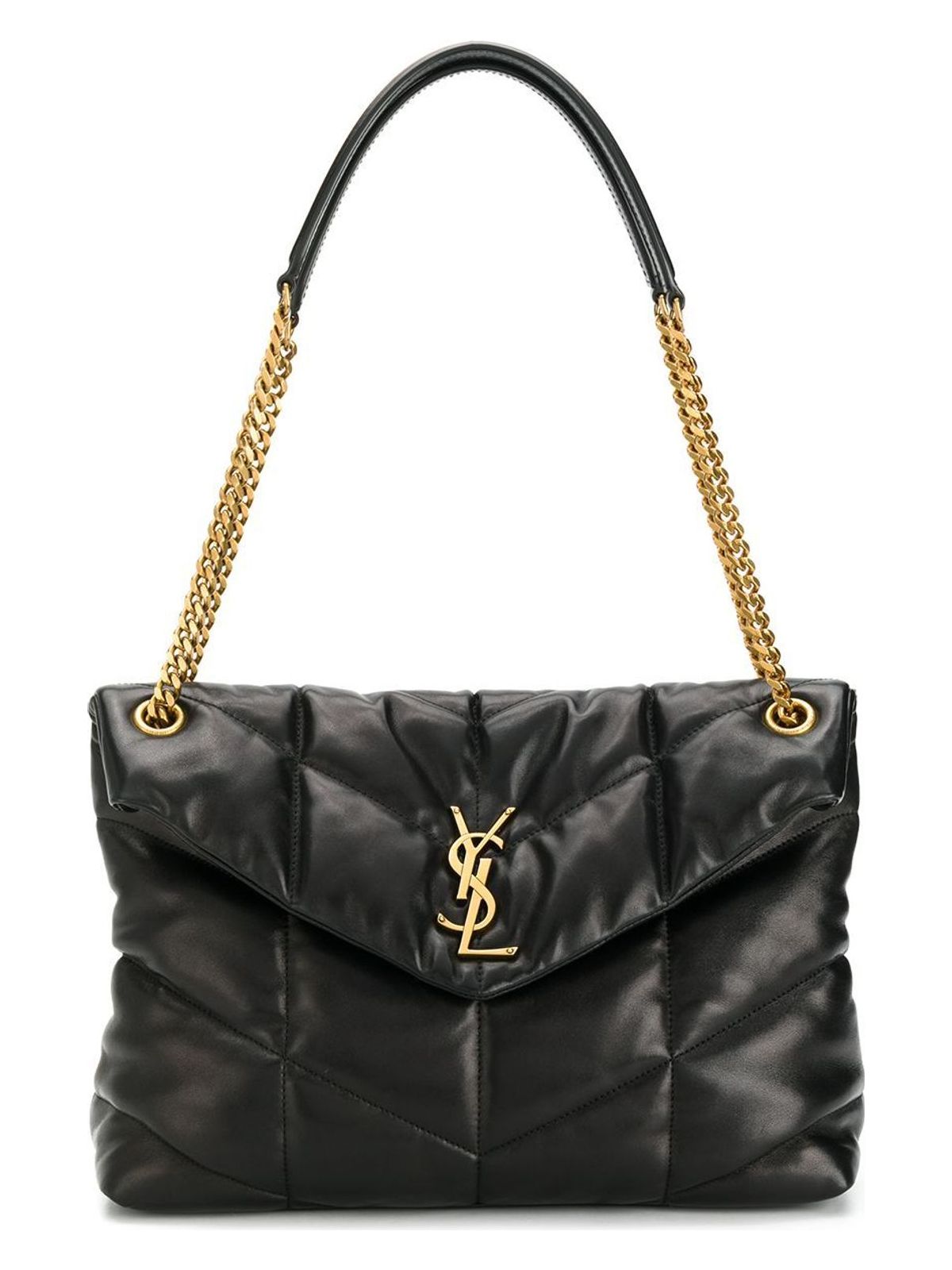 Luxury Saint Laurent Trending 2025 Women's Monogram Puffer Shoulder Bag in Nero | 5774751EL071000