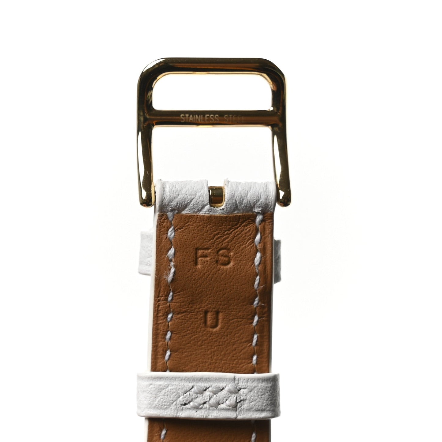 Hermes Epsom Heure H Hour Watch PM Strap White