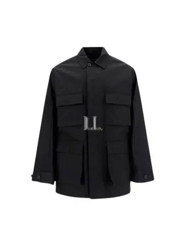 Luxury Balenciaga Trending 2026 Men's Cotton Drill Cargo Jacket Black
