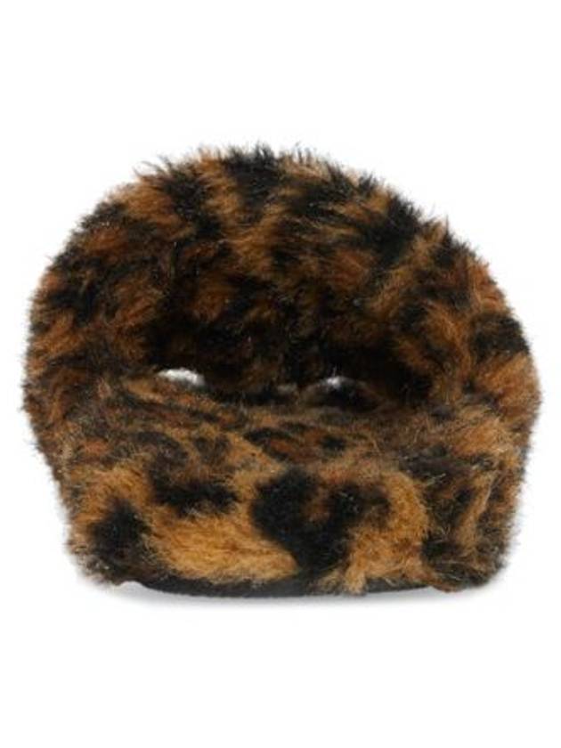 Luxury Balenciaga Trending 2026 Leopard Pattern Fake Fur Slide Slippers