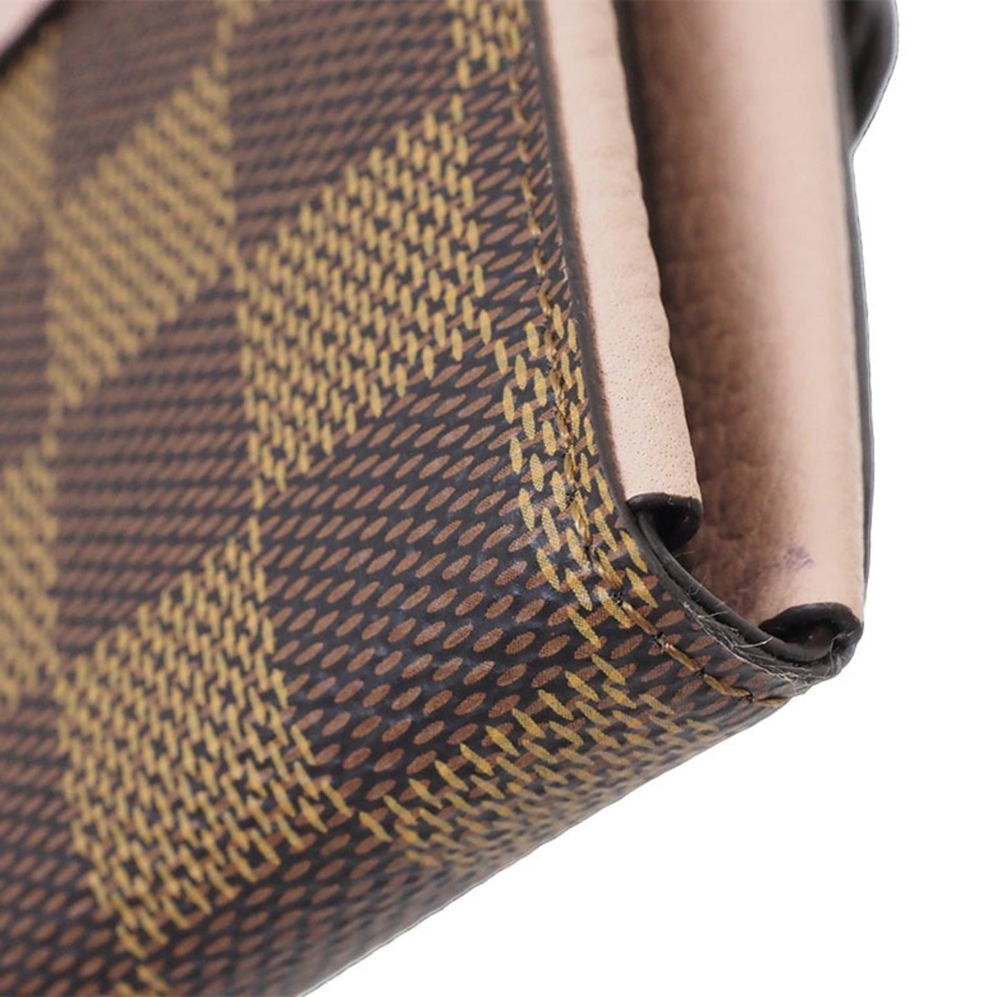 Louis Vuitton Damier Damier Canvas Ebene Magnolia Long Wallet (Bi-Fold)