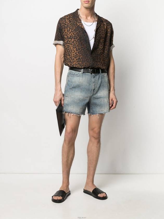 Luxury Saint Laurent Trending 2025 Men's California Denim Shorts Blue