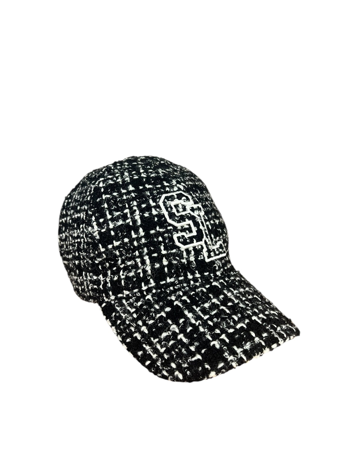 Saint Laurent SL Tweed Embroidered Baseball Cap