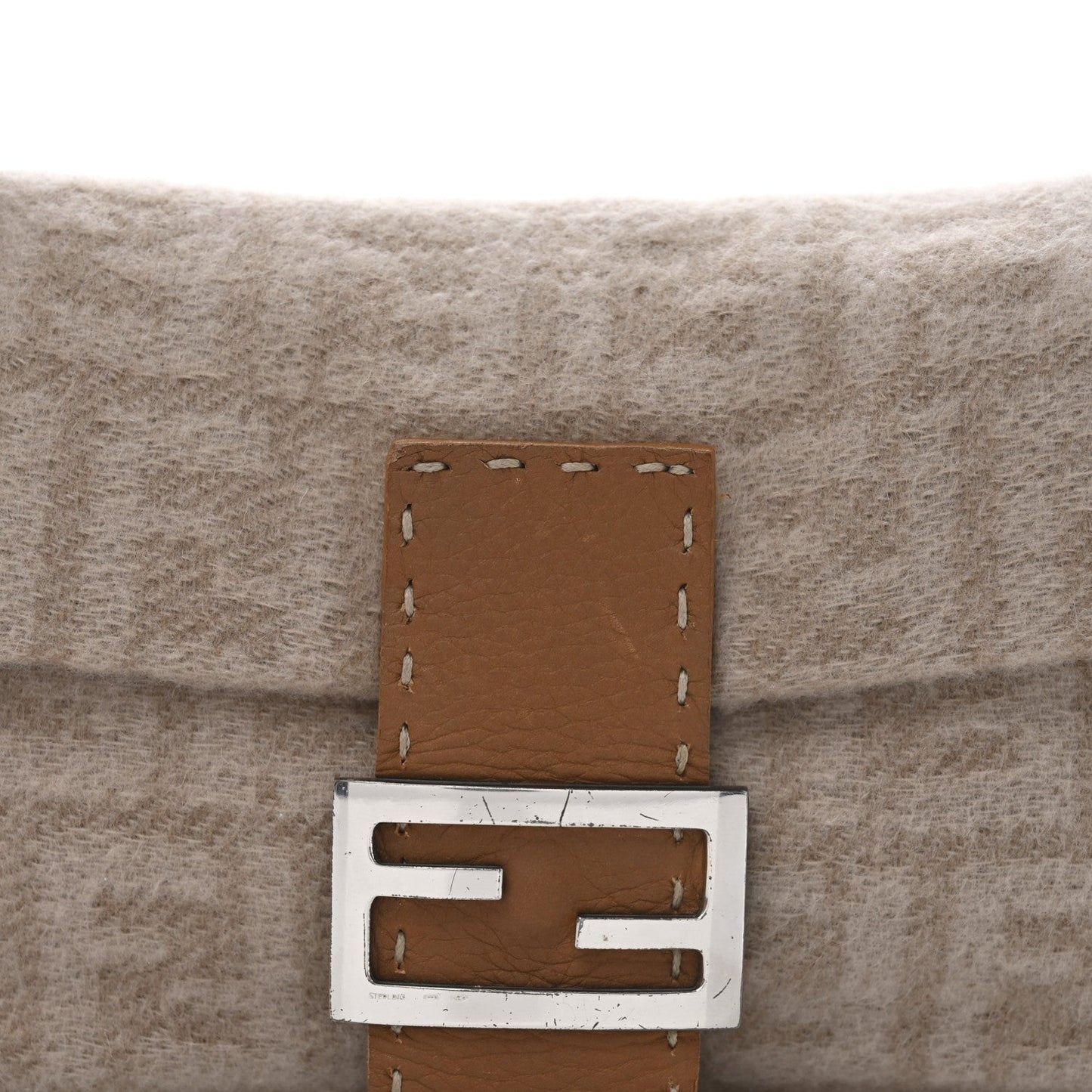 Fendi Cashmere Cuoio Romano Selleria Baguette Honey