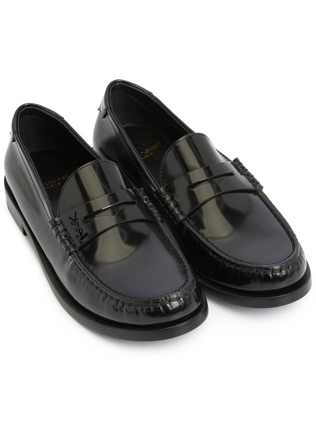 Luxury Saint Laurent Trending 2025 Women's Monogram Le Penny Loafer Black