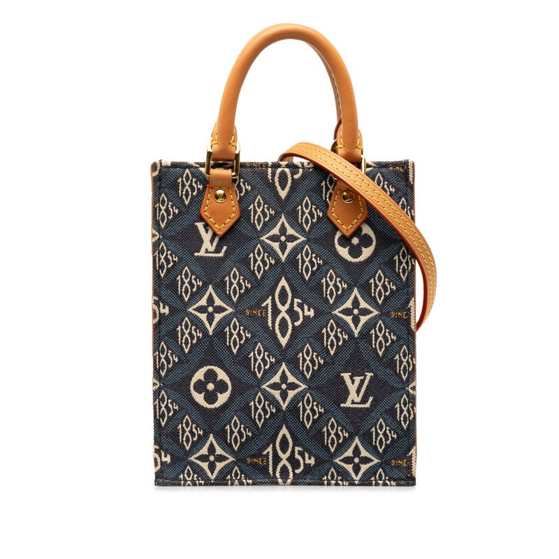 Louis Vuitton Monogram Pitt Sacpra Handbag Shoulder Bag 2WAY M80288 Blue Canvas Leather Louis Vuitton