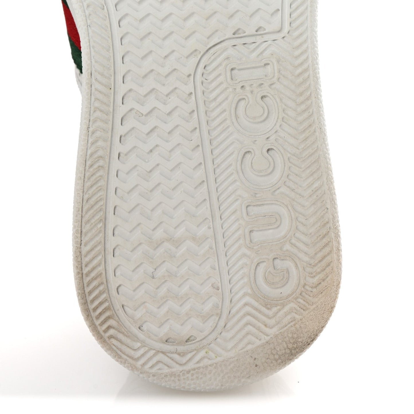 Gucci Calfskin Web Perforated Womens Platform 55mm Sneakers 36 White Bright Splash