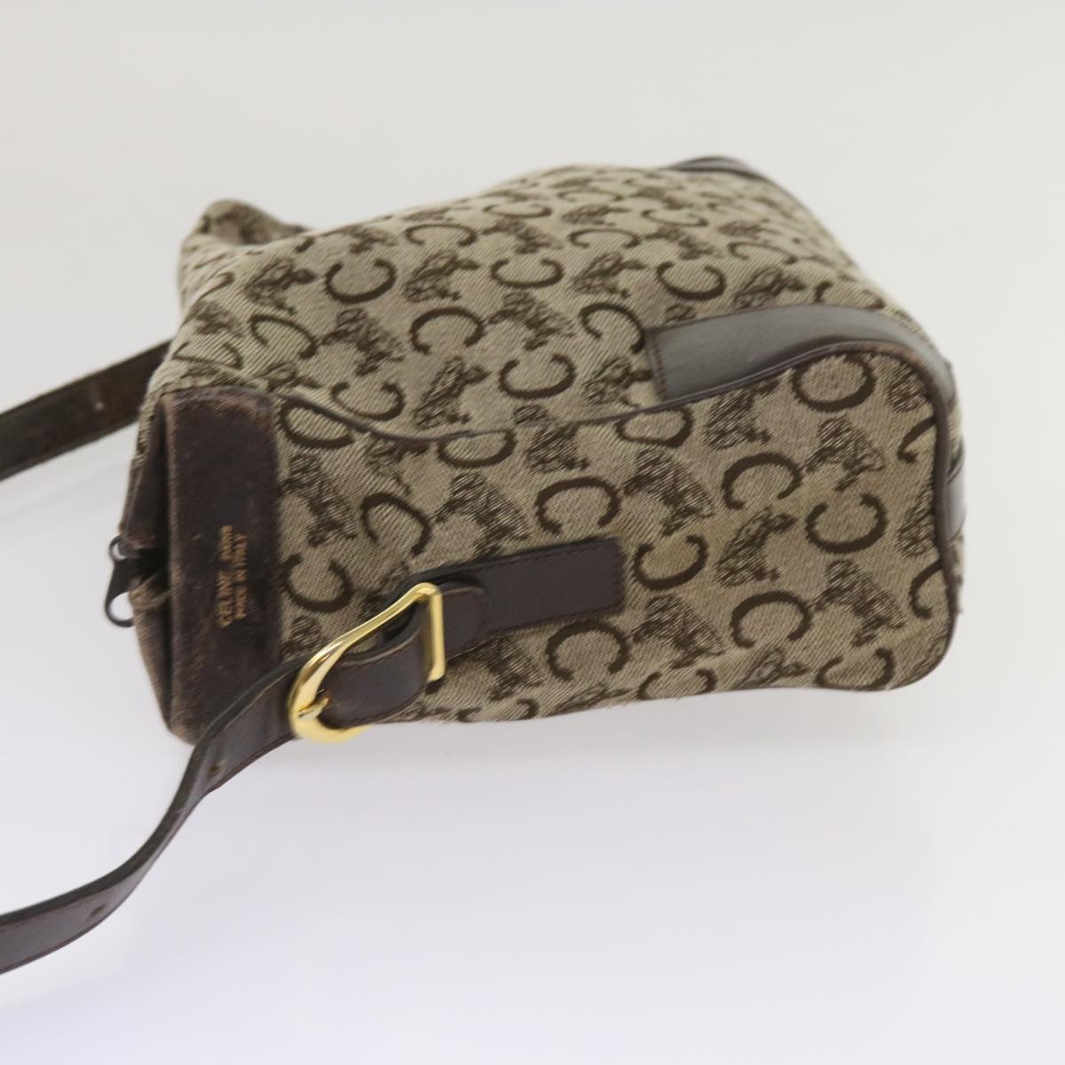 Luxury CELINE C Macadam Canvas Shoulder Bag Brown ac2739