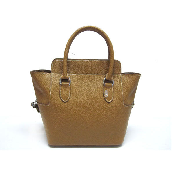 Luxury Hermes Toolbox H1220 2way Cow Leather Coffee