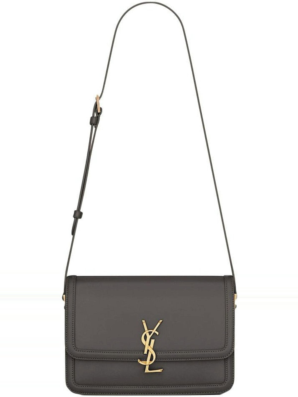 Luxury Saint Laurent Trending 2025 Women's Solferino Logo Plaque Shoulder Bag in 1112 | 6343050SX0W1112