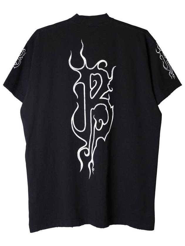 Luxury Balenciaga Trending 2026 Darkwave Cotton Short Sleeve T-Shirt Black