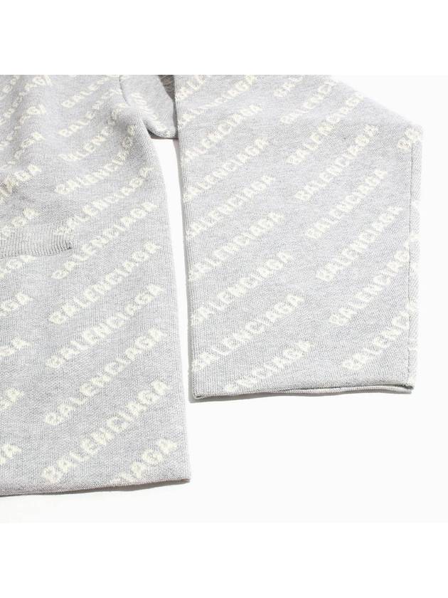 Luxury Balenciaga Trending 2026 All-Over Logo Cardigan Grey
