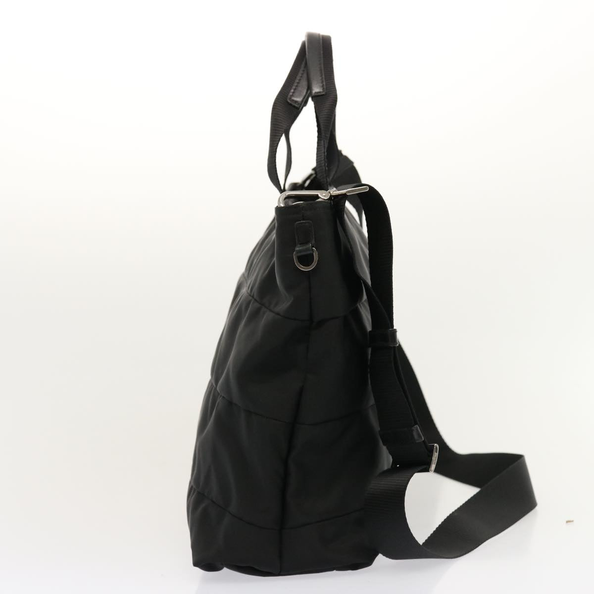 PRADA Hand Bag Nylon 2way Black Auth am6029