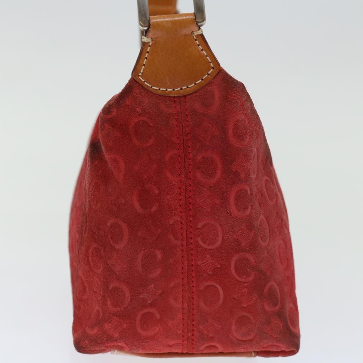 Luxury CELINE C Macadam Canvas Hand Bag Red ar11578B