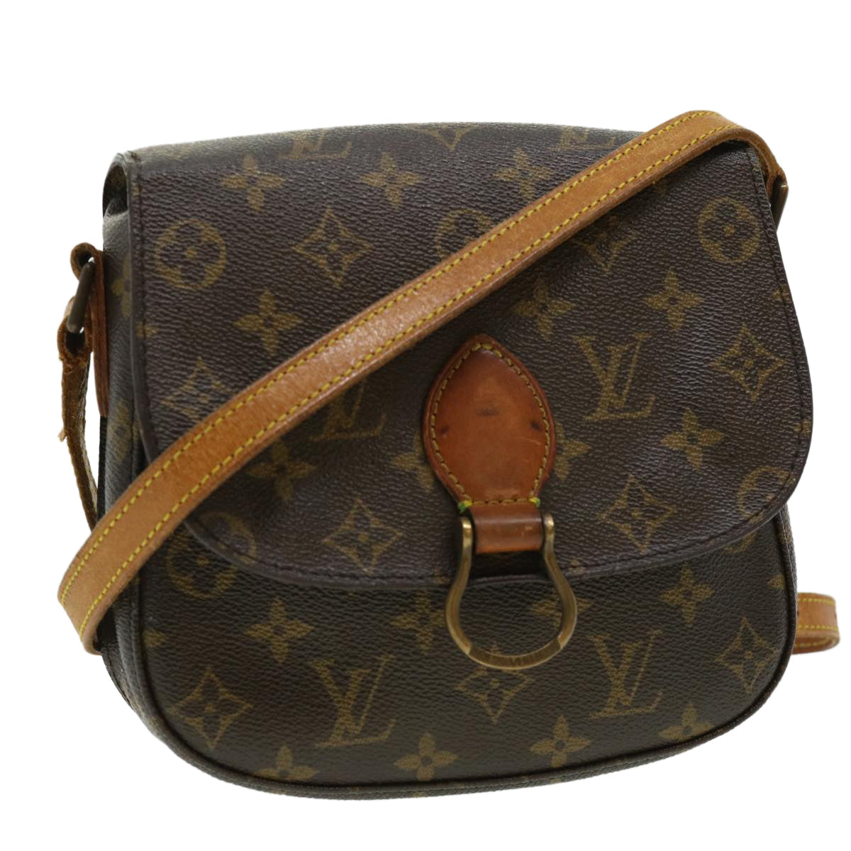 LOUIS VUITTON Monogram Saint Cloud MM Shoulder Bag LV Auth ar7455
