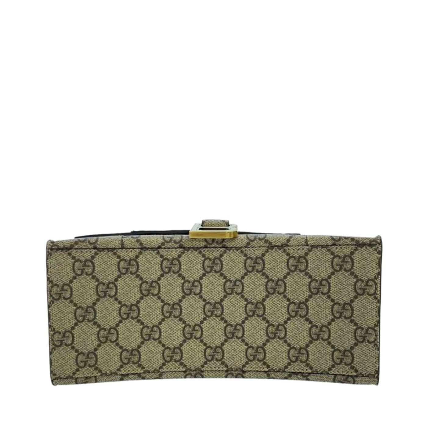 Gucci Twist Leather Canvas Handbag