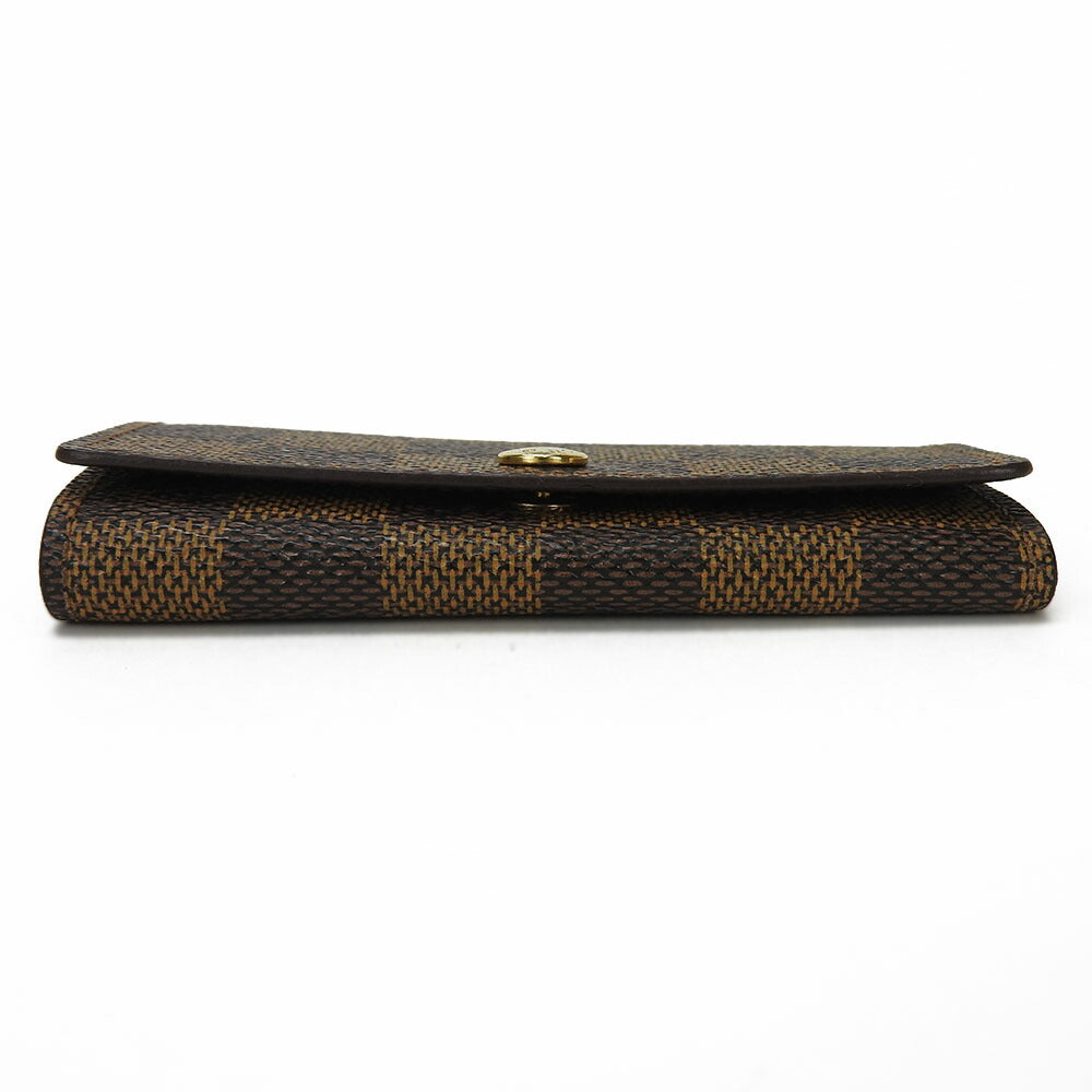 LOUIS VUITTON Key case Key holder N62631 Damier canvas, leather Brown Multicles4 mens(Unisex)