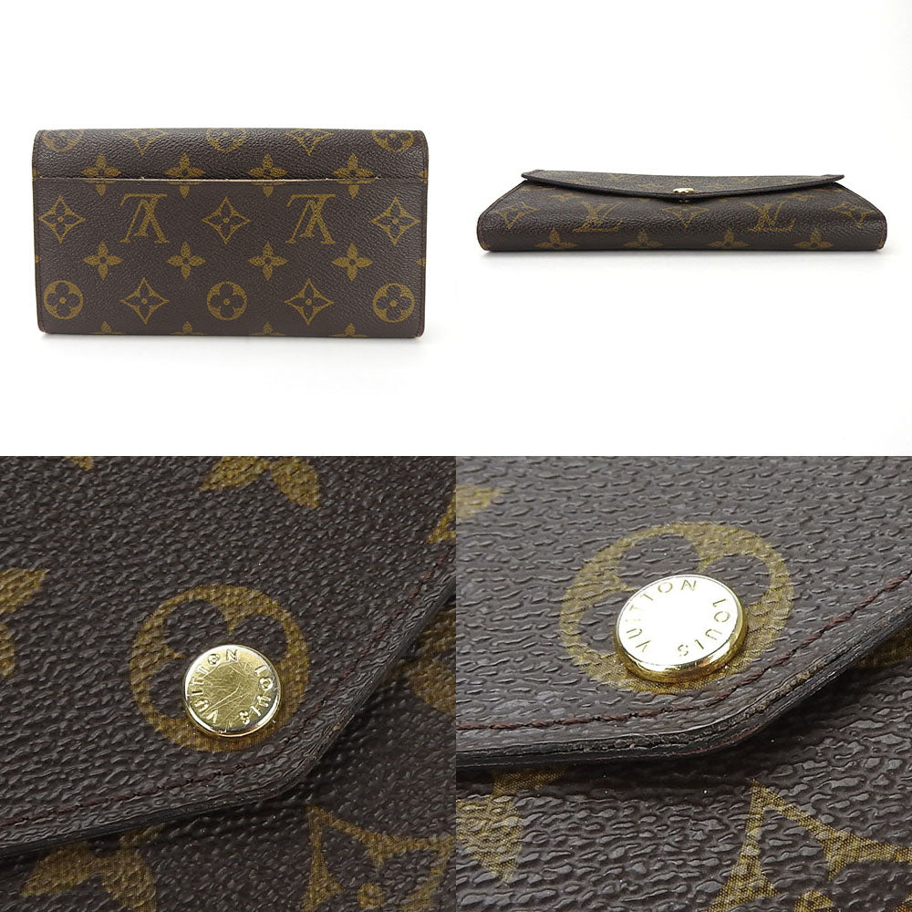 LOUIS VUITTON Long Wallet Purse M60531 Monogram Brown Portefeuille Sara Women