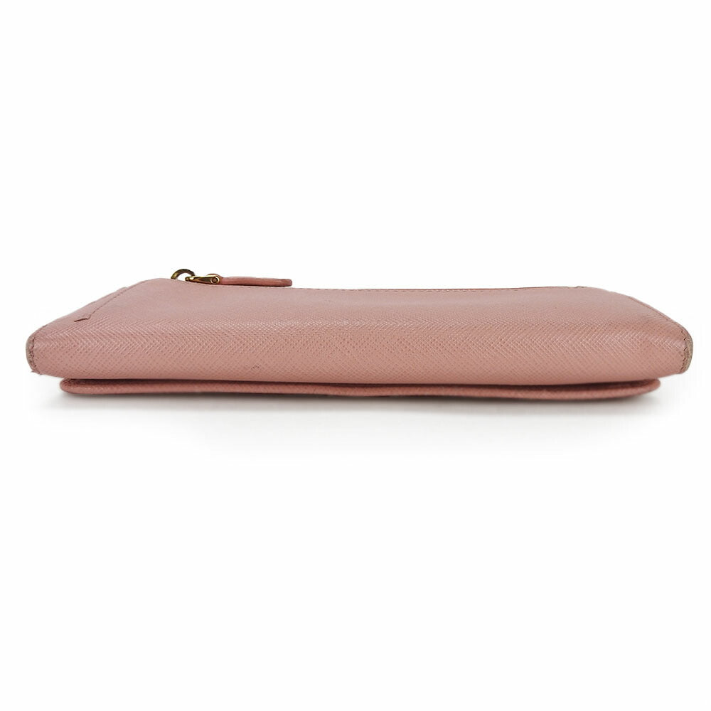 PRADA Long Wallet Purse 1MH132 leather Light pink Safiano Women